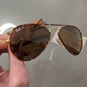 Ray-Ban aviators tortoise shell gold POLARIZED